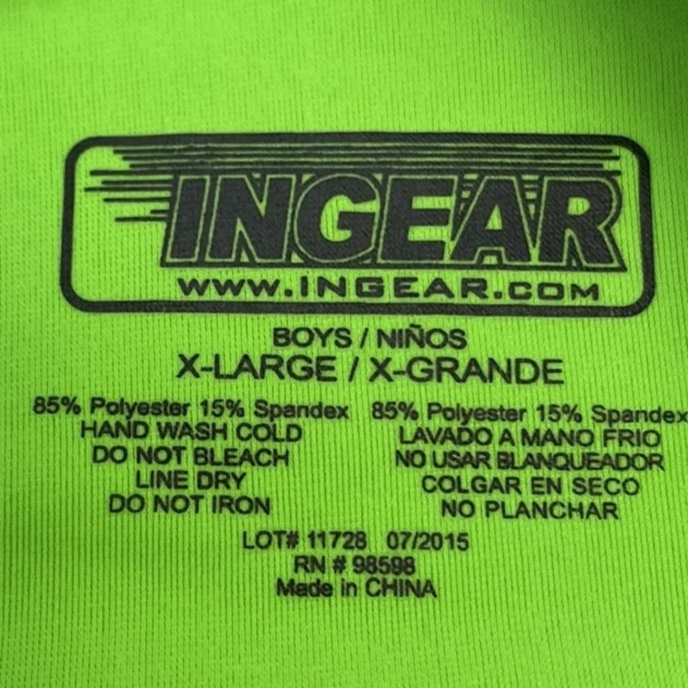 Ingear Four Seasons Youth Neon Green Short Sleeve Shirt Rash Guard